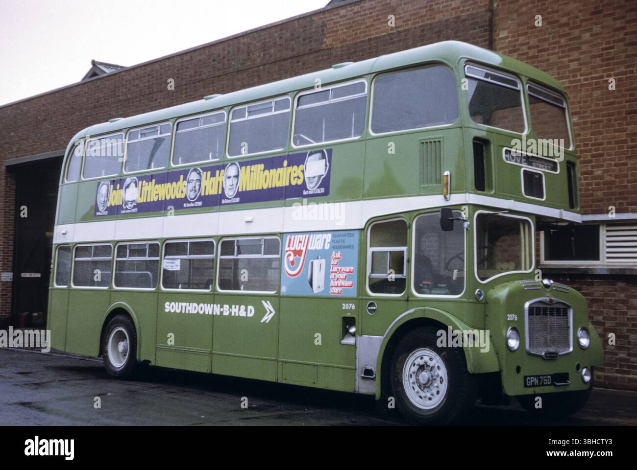 Brighton UK 1973 Vintage Image Of A Bristol FLF6G Lodekka 685 Bus 