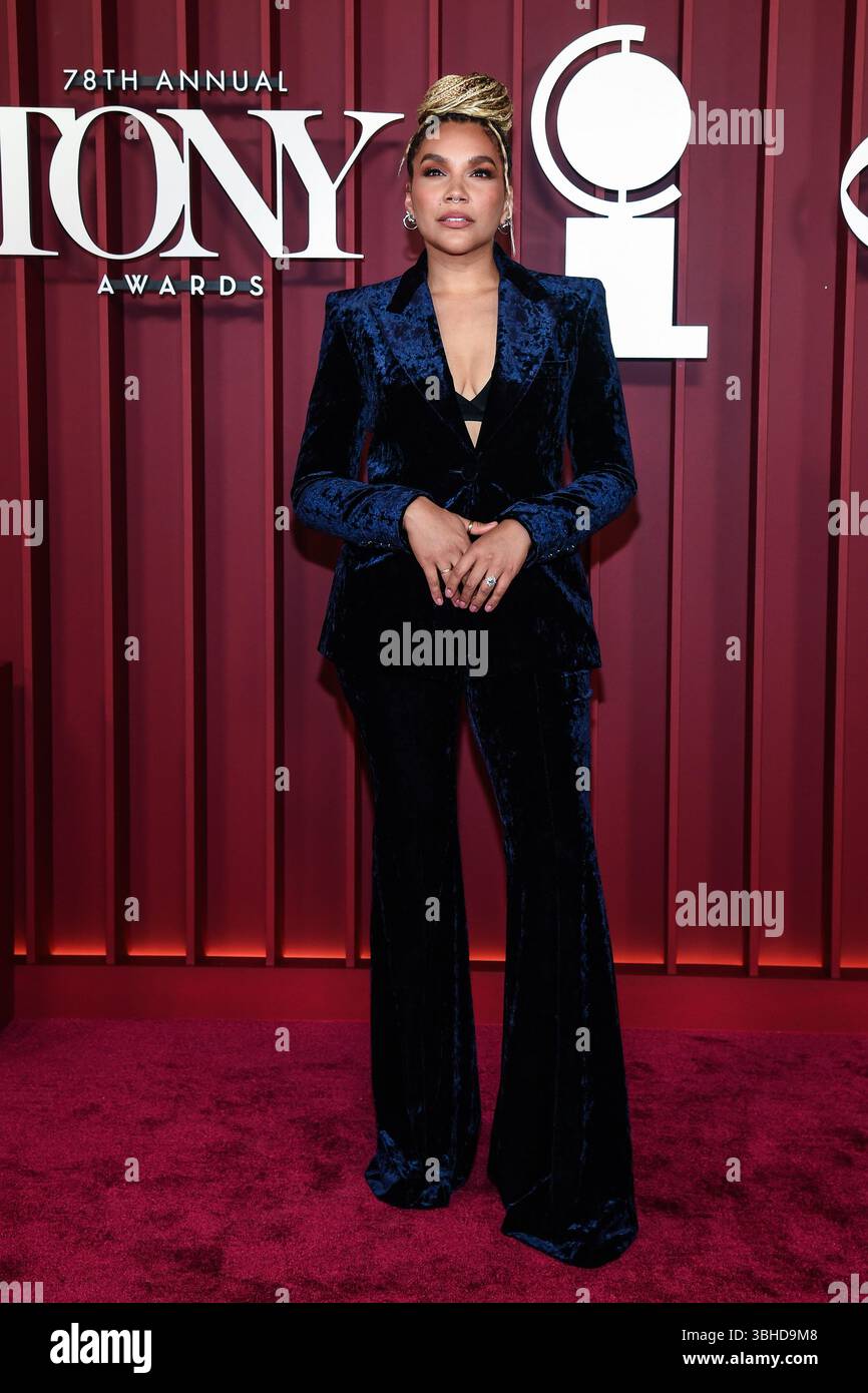 Emmy Raver-Lampman walking on the red carpet at the 78th Annual Tony
