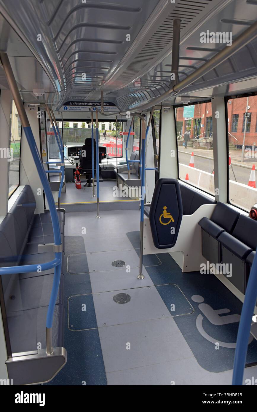 Interior of the Coventry VLR Very Light Rail test track, the pioneering new tram system in Coventry, 8th June 2025 Stock Photo