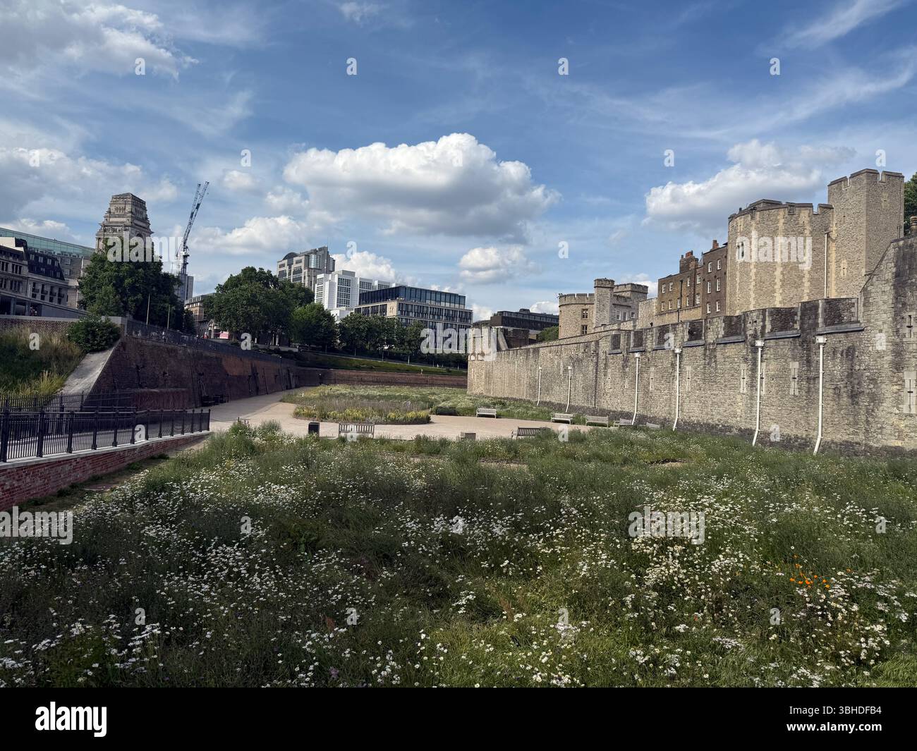 Moat at the Tower of London, London, UK - Smartphone Captured Stock Image