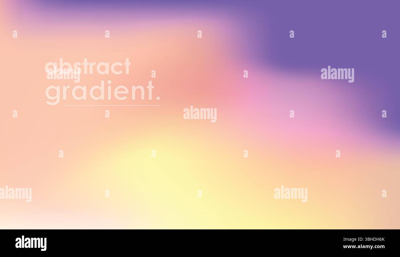 Abstract Pastel Gradient Background - Soft Blurry Color Design Stock Vector