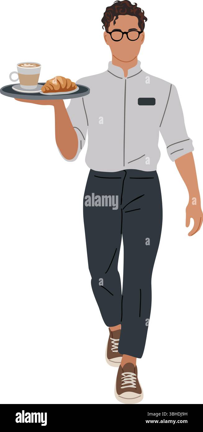 Professional male waiter in Cut Out Stock Images & Pictures - Alamy