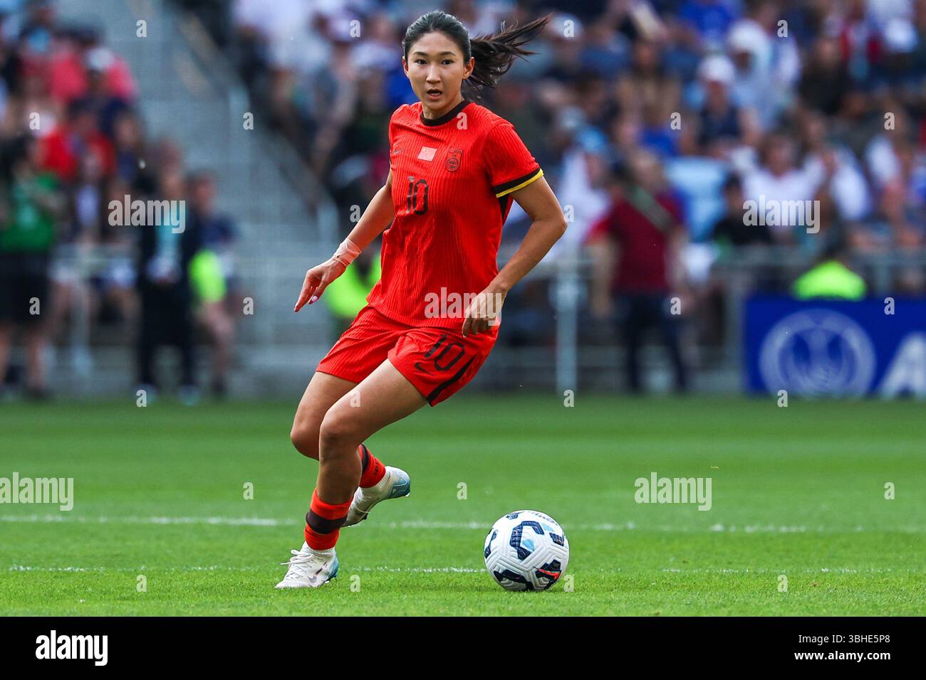 May 31st, 2025: Wang Yanwen of China (10) handles the ball during a ...