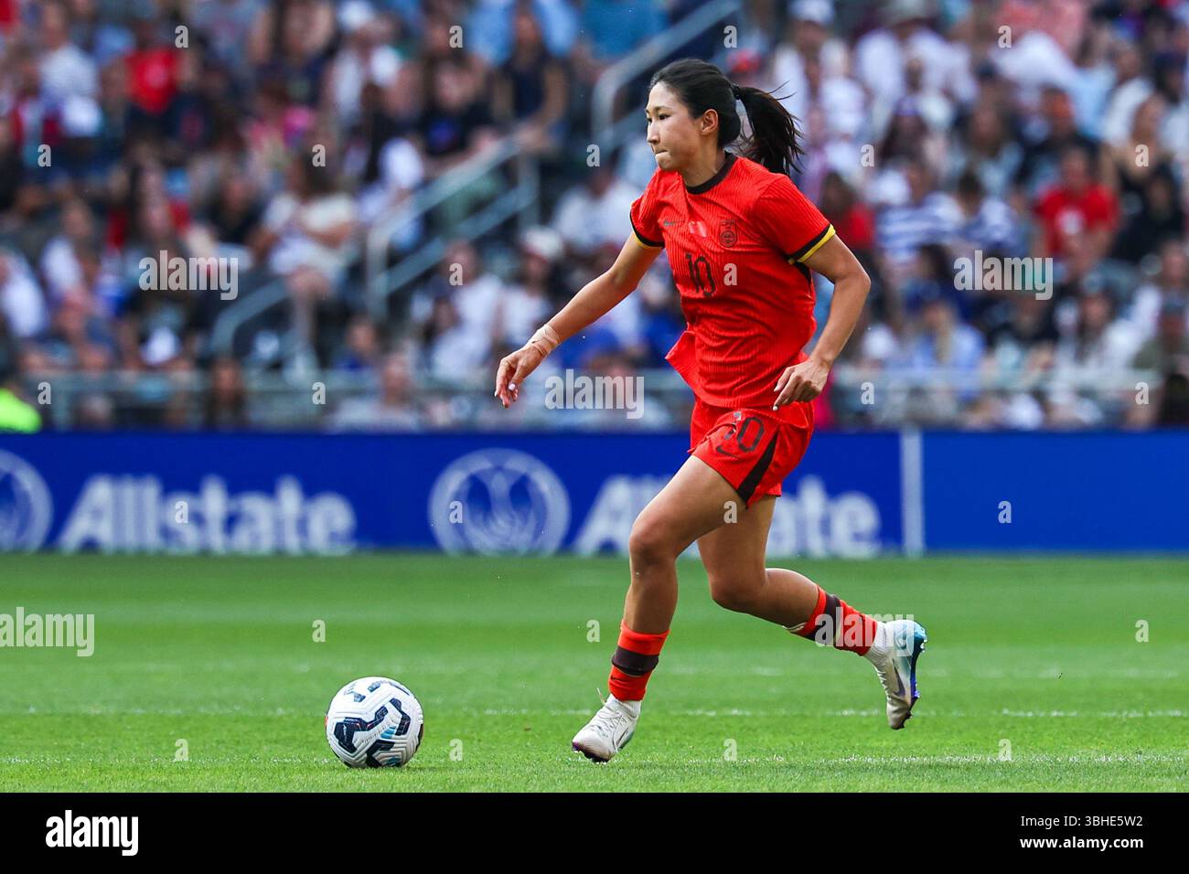 May 31st, 2025: Wang Yanwen of China (10) handles the ball during a ...
