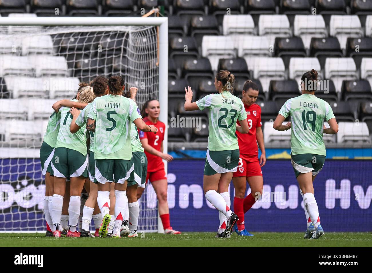 UEFA Women's Nations League Wales v Italy Women Swansea.com Stadium ...