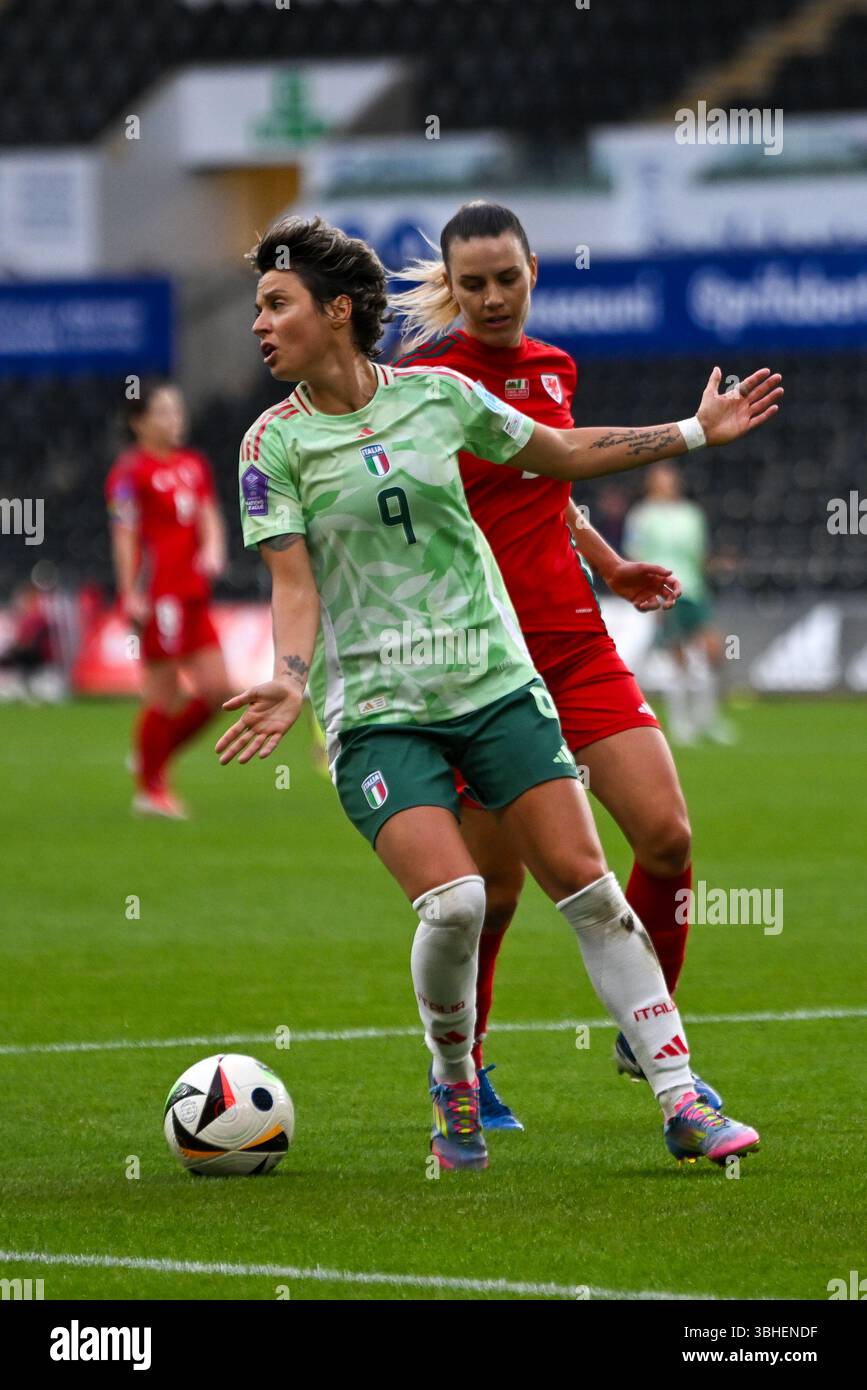 UEFA Women's Nations League Wales v Italy Women Swansea.com Stadium ...