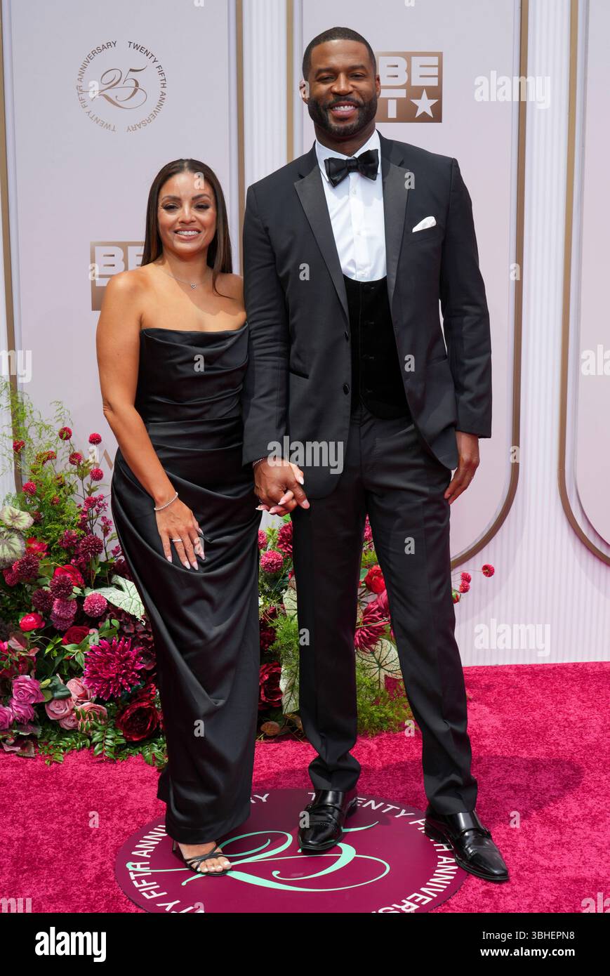 Robert Riley Roles Judith Riley, left, and Robert Christopher Riley arrive at the BET ...