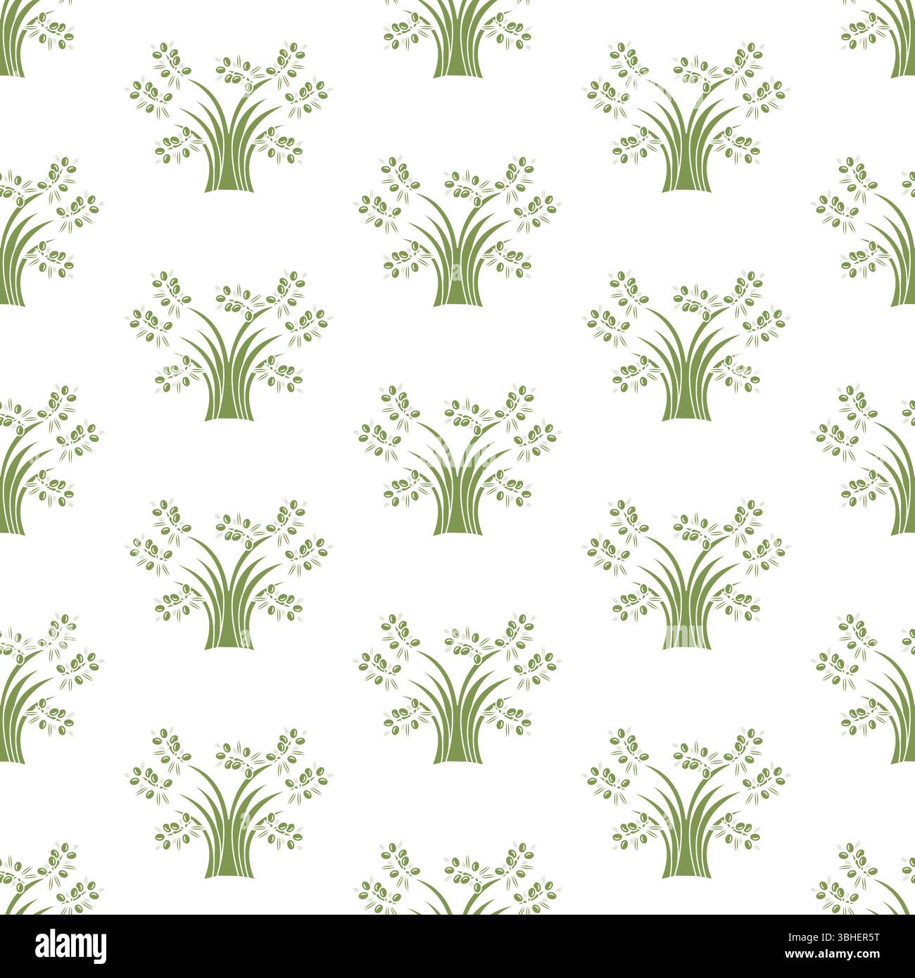 Olive tree. Seamless pattern. Vector illustration Stock Vector Image ...