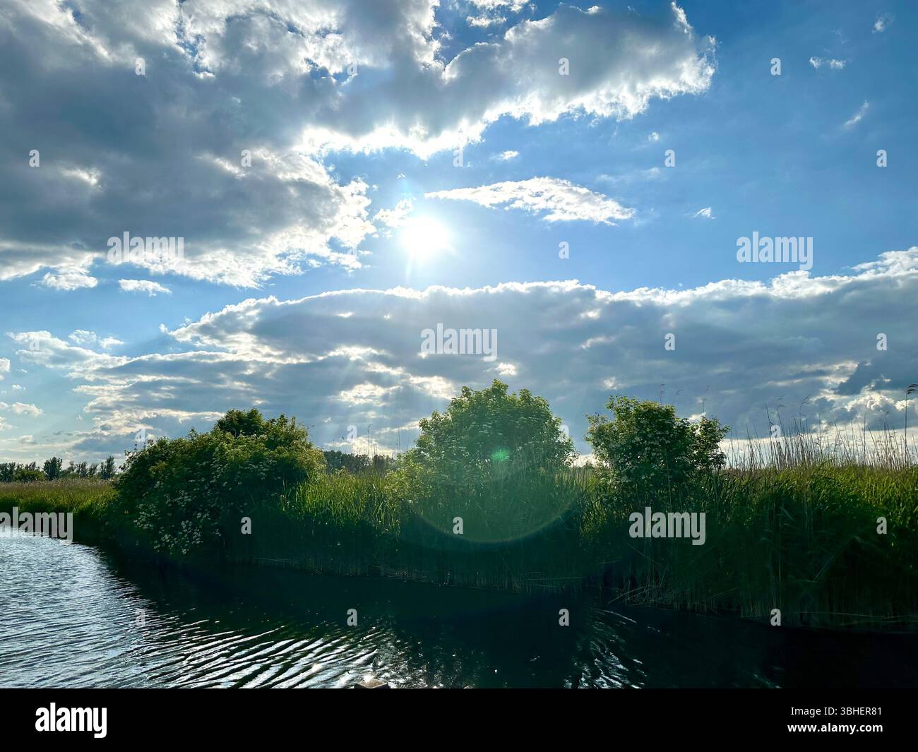 Impressions of the river Peene, Mecklenburg-Vorpommern, Germany - Smartphone Captured Stock Image