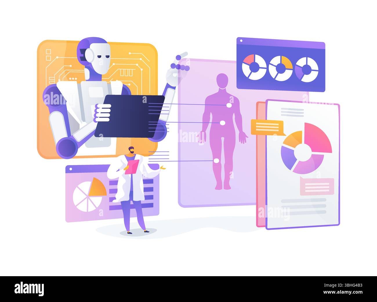 AI in Personalized Public Health Campaigns abstract concept vector ...
