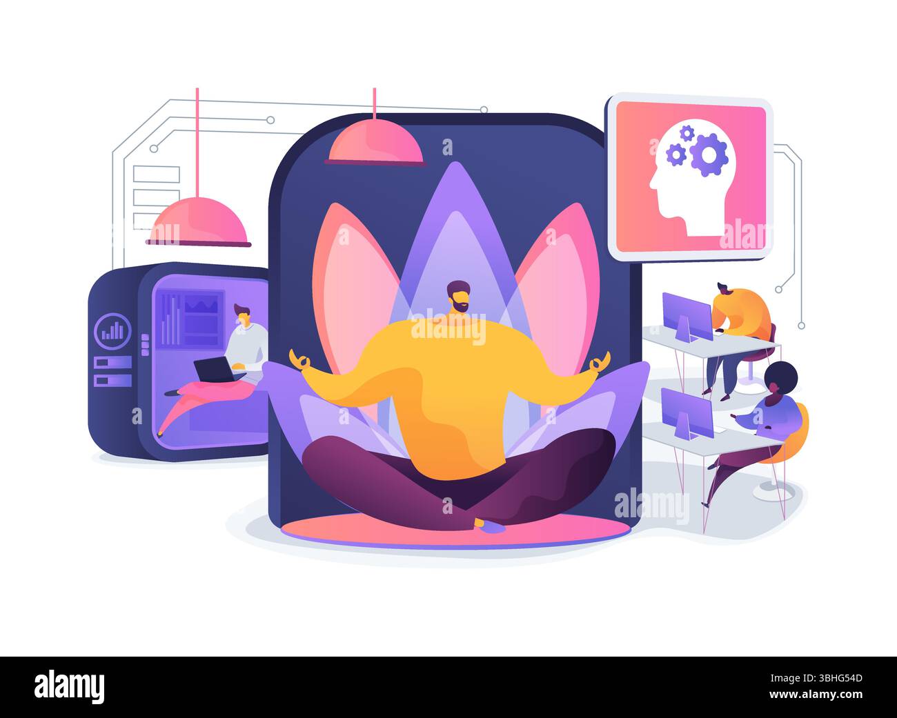 Wellness Rooms with Smart Features abstract concept vector illustration ...