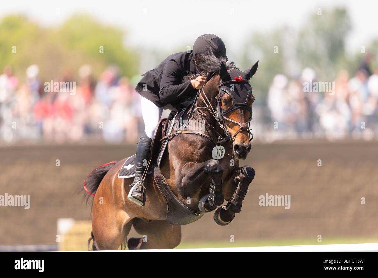 Kyle King of the United States and riding Odysseus, compete in the 1 ...