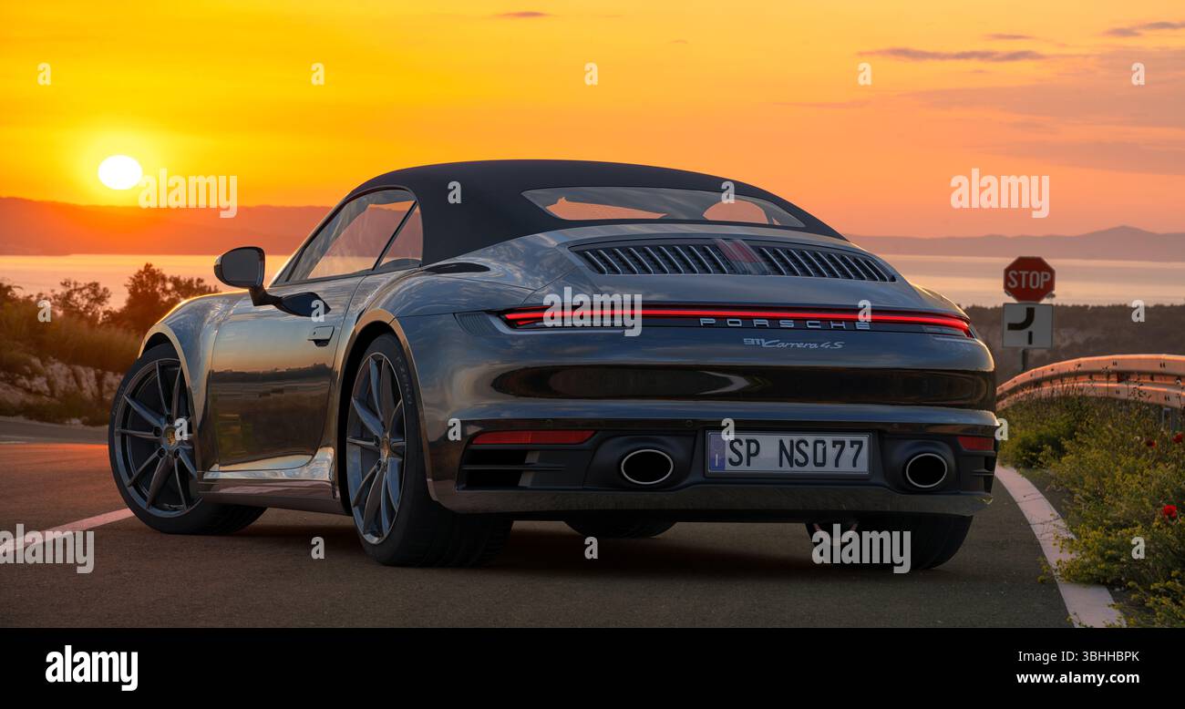 Porsche 911 Carrera 4S Cabrio Stock Photo