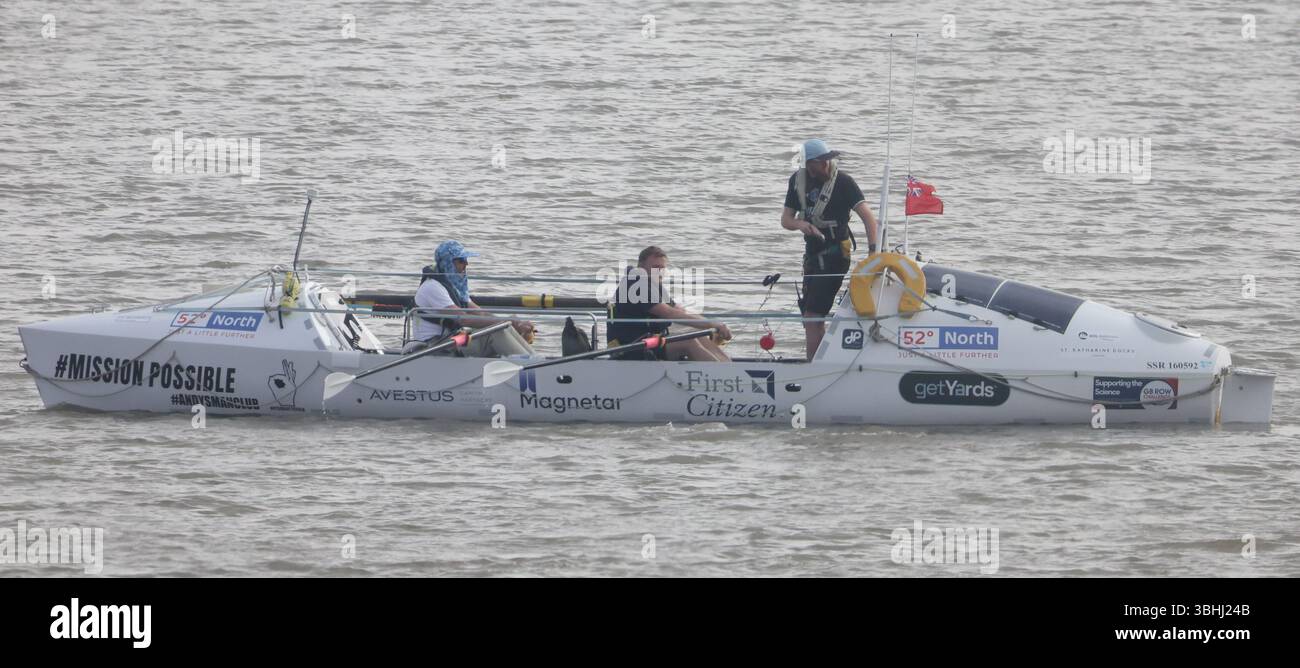 UK. 09th June, 2025. The 2025 GB Row challenge '52 degrees North' Hope ...