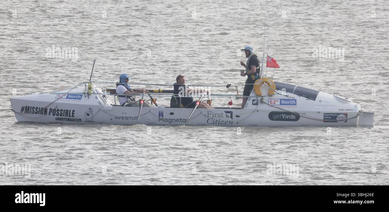 UK. 09th June, 2025. The 2025 GB Row challenge '52 degrees North' Hope ...