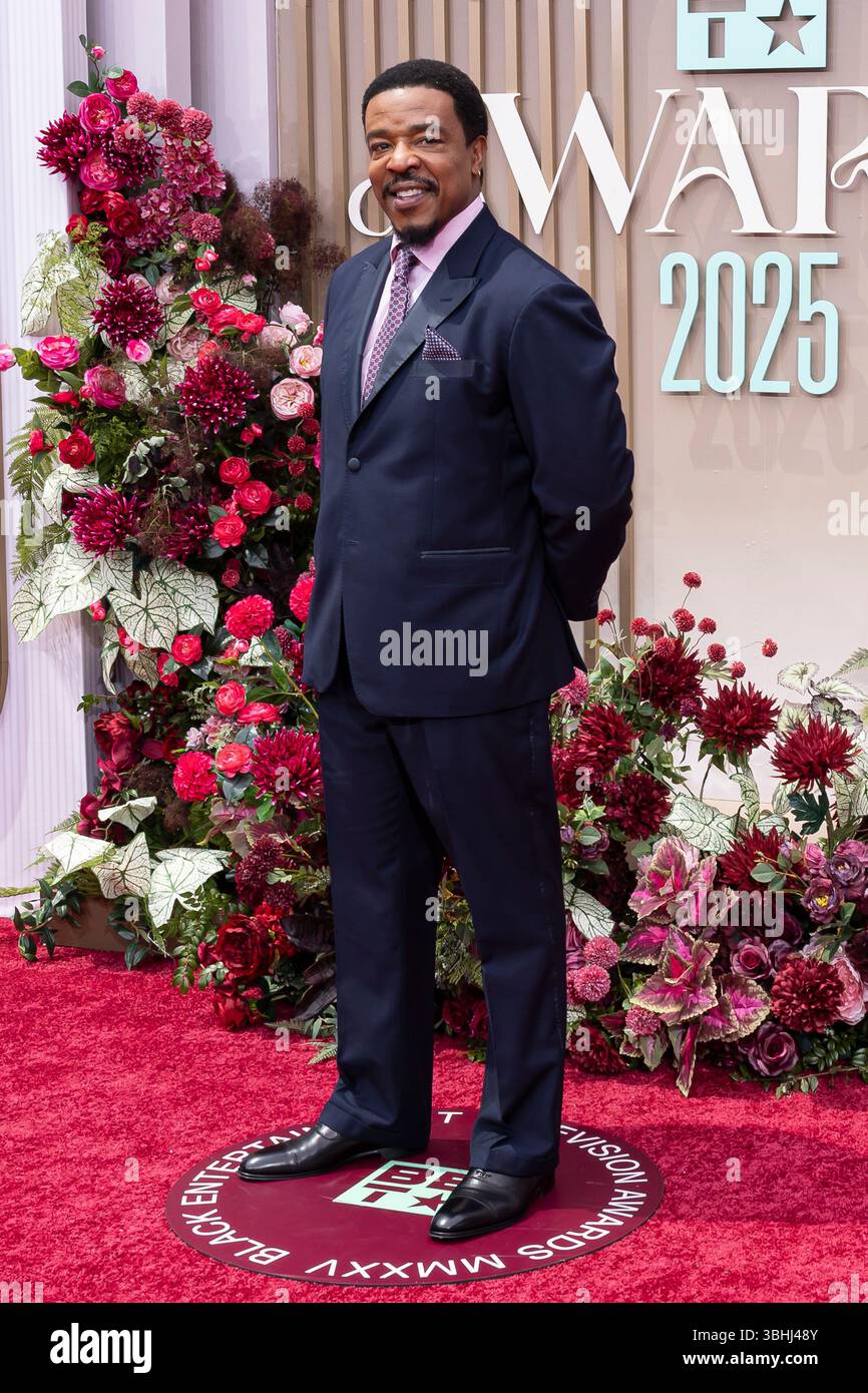 Russell Hornsby attends the arrivals of the “BET Awards 2025” at the ...