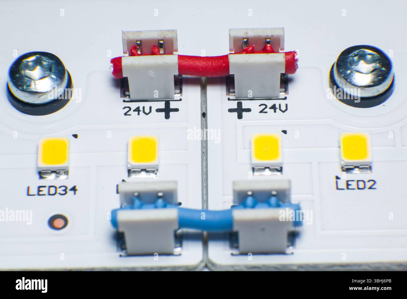 LED Lamp Chip. LED Diode. LED lamp close-up. Stock Photo