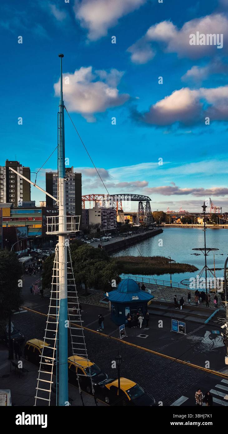 Argentina, 08.06.2025: View of same attractions and lanscapes of La Boca, neighborhood traditional tourist visit (Photo: Néstor J.Beremblum) - Smartphone Captured Stock Image