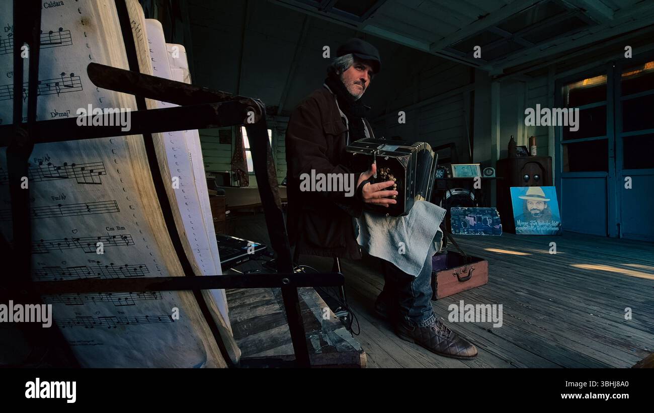 Argentina, 08.06.2025: View of same attractions and lanscapes of La Boca, neighborhood traditional tourist visit (Photo: Néstor J.Beremblum) - Smartphone Captured Stock Image