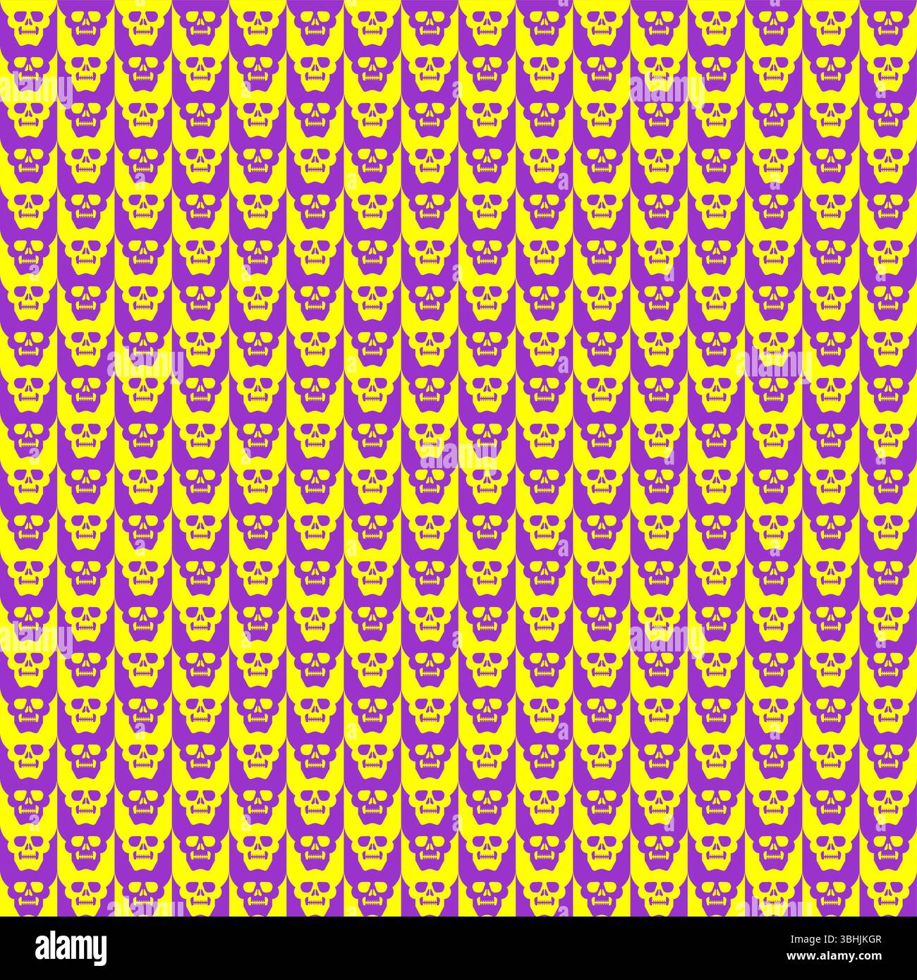 Houndstooth Skull pattern seamless. Goose foot Skull background Stock Vector
