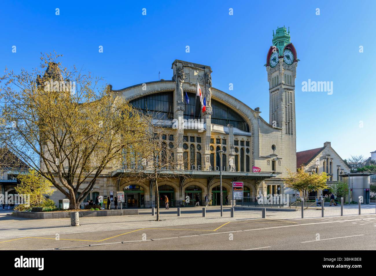 Rouen-Rive-Droite train station opened in 1928. Built in Art Nouveau ...