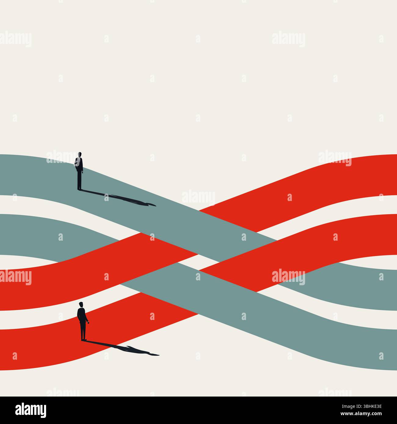 Concept paths crossing Stock Vector Images - Alamy