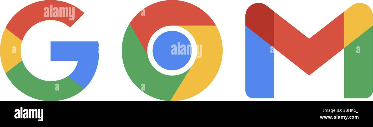 Google apps programs icon set Stock Vector