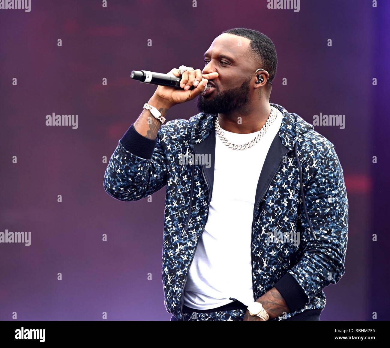 Headie One preforming at Wireless Festival, Finsbury Park, London UK  2023 photo by Laura Rose Stock Photo