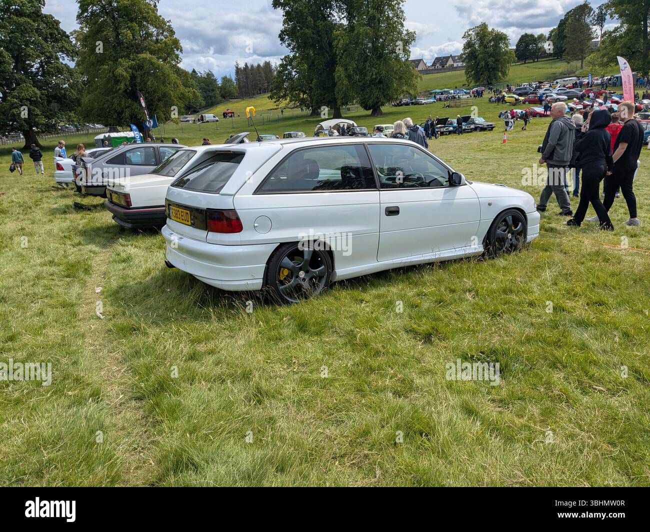 Astra F MK3 GSI on display at Thirlstane Classic Car Show 2025 - Smartphone Captured Stock Image