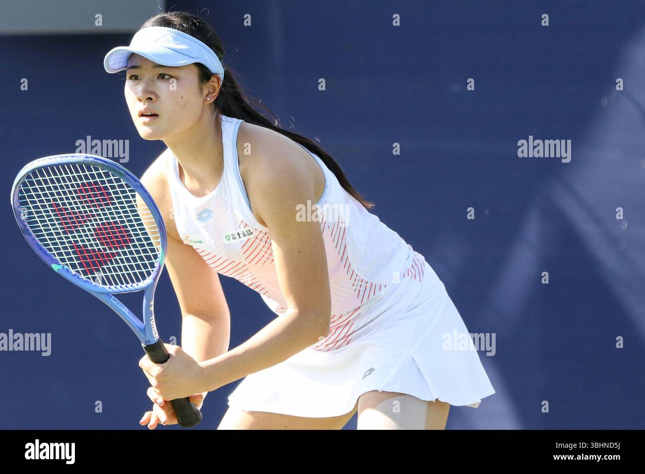 Ilkley, UK. 10th June, 2025. Ilkley Tennis Club, England, June 10th 2025: Sara Saito during the WTA 125 Lexus Ilkley Open Day 3 match with Valentina Ryser at Ilkley Tennis Club in Ilkley, England on June 10th 2025. (Sean Chandler/SPP) Credit: SPP Sport Press Photo. /Alamy Live News Stock Photo