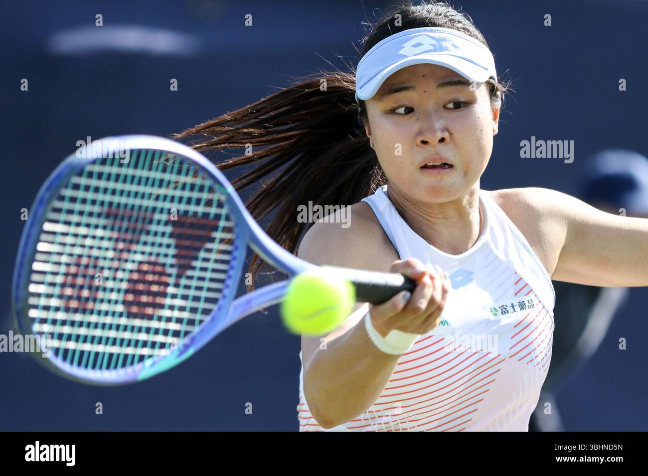 Ilkley, UK. 10th June, 2025. Ilkley Tennis Club, England, June 10th 2025: Sara Saito during the WTA 125 Lexus Ilkley Open Day 3 match with Valentina Ryser at Ilkley Tennis Club in Ilkley, England on June 10th 2025. (Sean Chandler/SPP) Credit: SPP Sport Press Photo. /Alamy Live News Stock Photo