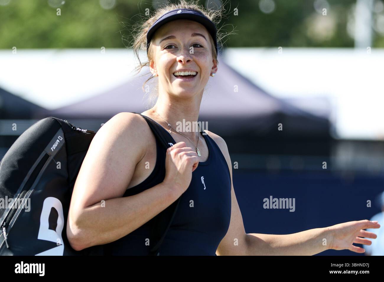 Ilkley, UK. 10th June, 2025. Ilkley Tennis Club, England, June 10th 2025: Valentina Ryser during the WTA 125 Lexus Ilkley Open Day 3 match with Sara Saito at Ilkley Tennis Club in Ilkley, England on June 10th 2025. (Sean Chandler/SPP) Credit: SPP Sport Press Photo. /Alamy Live News Stock Photo