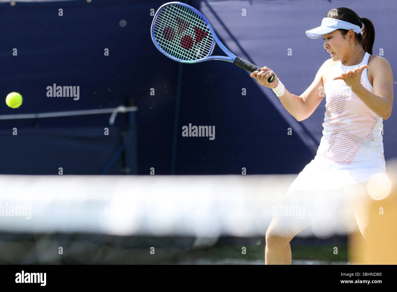Ilkley, UK. 10th June, 2025. Ilkley Tennis Club, England, June 10th 2025: Sara Saito during the WTA 125 Lexus Ilkley Open Day 3 match with Valentina Ryser at Ilkley Tennis Club in Ilkley, England on June 10th 2025. (Sean Chandler/SPP) Credit: SPP Sport Press Photo. /Alamy Live News Stock Photo