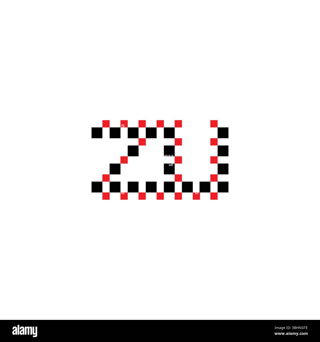 ZU ZU Alphabet Initial Logo with a Stylish Touch Stock Vector