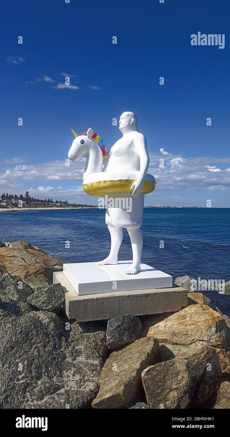 The sculptures by the Sea - Smartphone Captured Stock Image