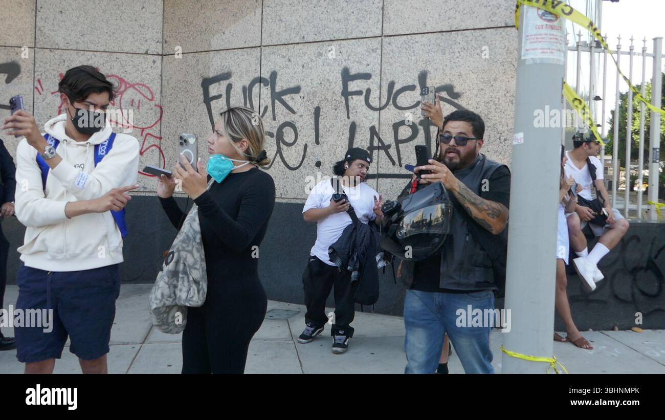 Los Angeles, California, USA 10th June 2025 LAPD Police during LA ...