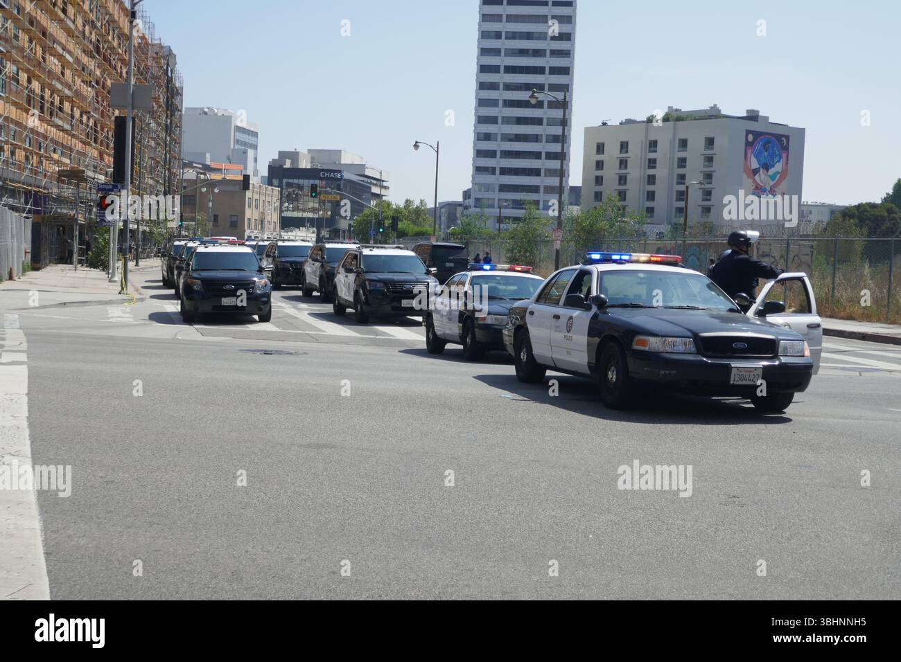 Lapd Riot Control Vehicles Los Angeles, California, USA 10th June 2025 LAPD Police Cars during LA ...