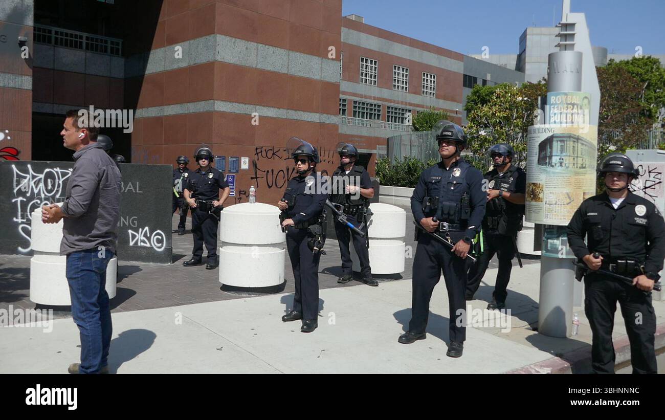 Los Angeles, California, USA 10th June 2025 LAPD Police during LA ...