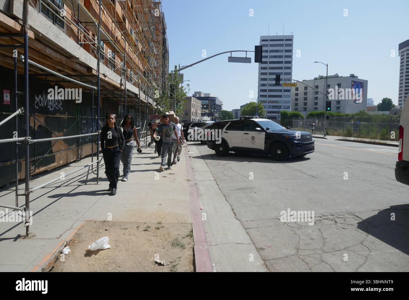 Los Angeles, California, USA 10th June 2025 LAPD Police Cars during LA ...