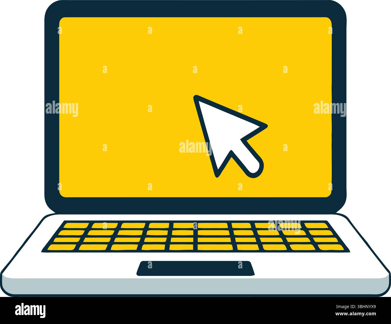 Laptop computer screen with cursor icon Stock Vector Image & Art - Alamy