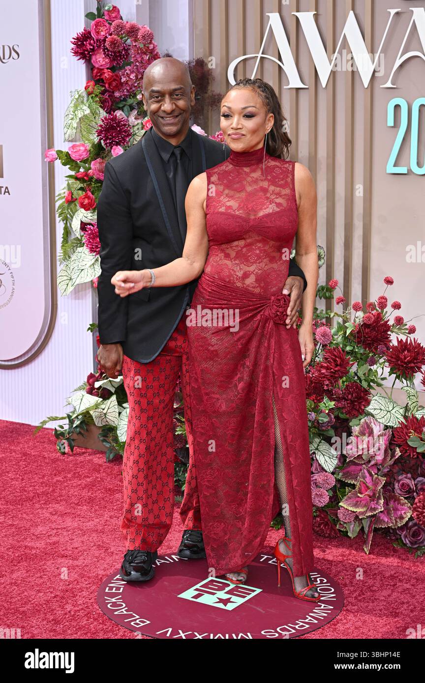 Stephen G. Hill und Chante Moore bei der Verleihung der 25. BET Awards 2025 im Peacock Theater. Los Angeles, 09.06.2025 Stock Photo