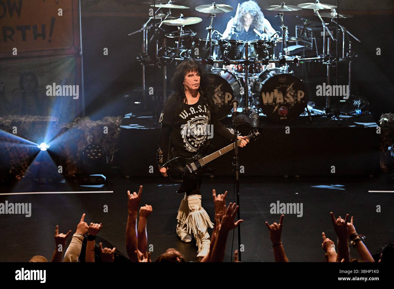 France. 10th June, 2025. WASP, Blackie Lawless performs at the