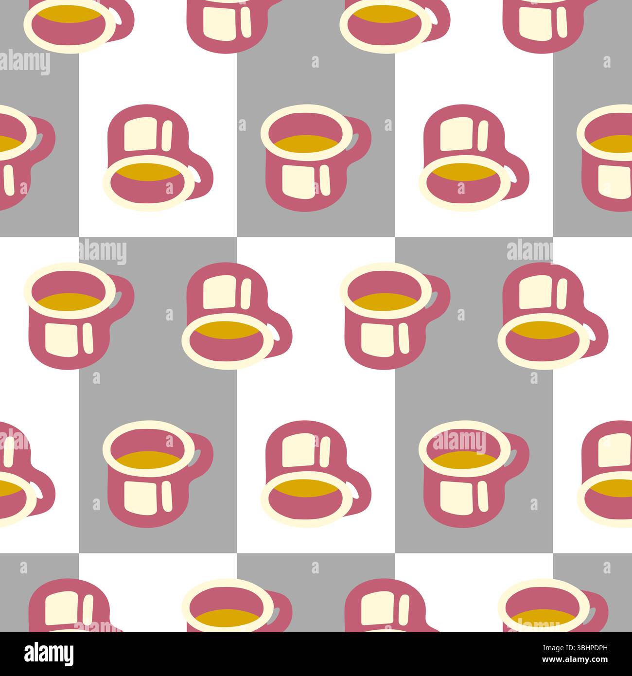 Seamless Mug Drink Pattern Stock Vector