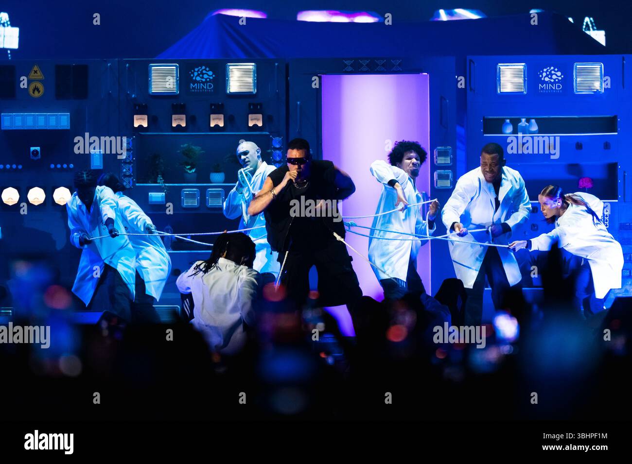 Italian Rapper Fabio Naples, Salerno, Italy. 10th June, 2025. Italian rapper Marracash aka ...