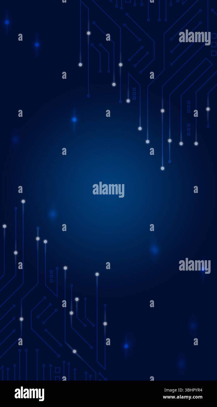 Abstract Technology circuit board Data Dynamic Background with neon ...