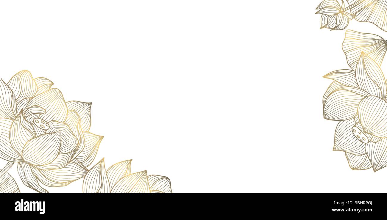 Minimal lotus flower line art hi-res stock photography and images - Alamy