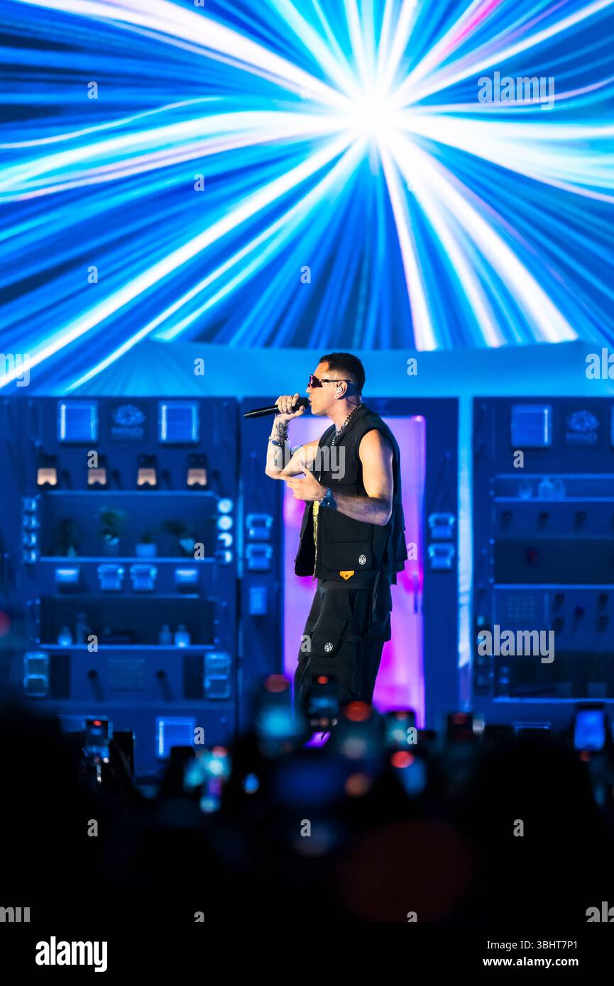 Italian Rapper Fabio Naples, Italy. 10th June, 2025. Italian rapper Marracash, also known as ...