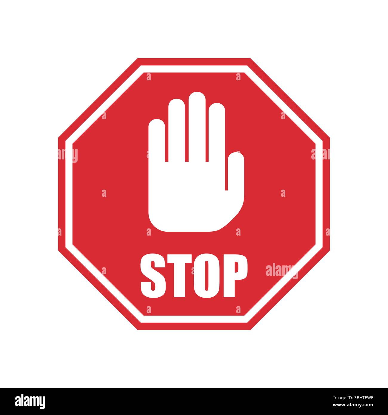 Red stop sign icon vector illustration Stock Vector Image & Art - Alamy