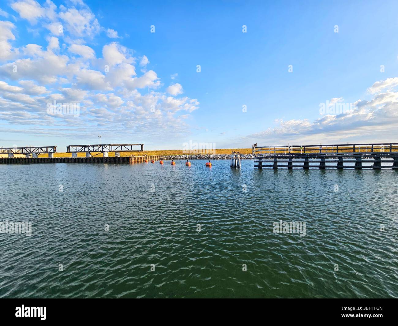 Canaveral Barge Canal connects the Atlantic Ocean and Port Canaveral with Indian River Lagoon and the Intracoastal Waterway.  It is popular with recre - Smartphone Captured Stock Image