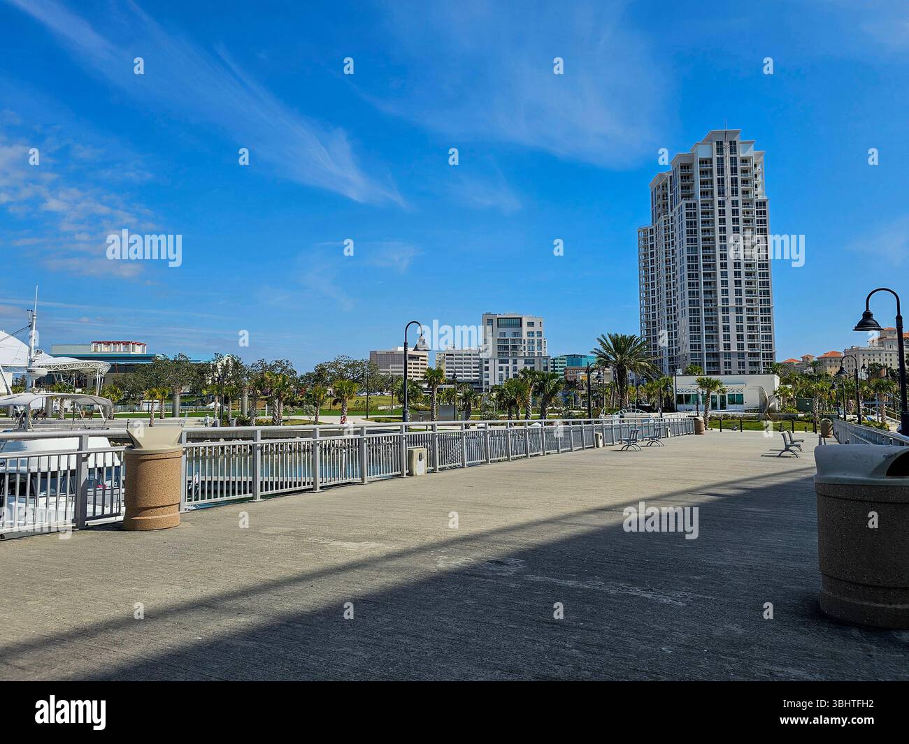 Downtown Clearwater and Coachman Park from the marina - Smartphone Captured Stock Image